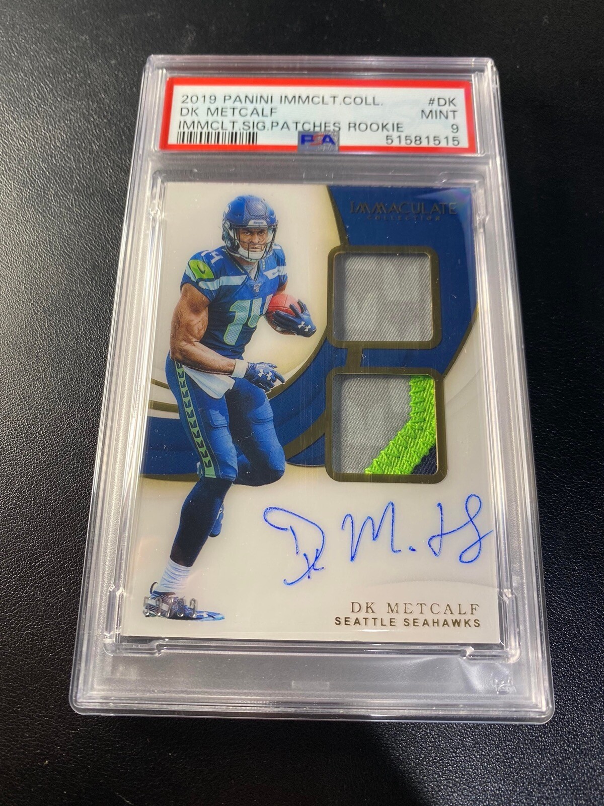 DK Metcalf Panini Immaculate Collection Immaculate Signature Patches Rookie #DK Base