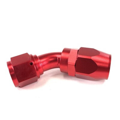 45 Degree -12AN AN12 Swivel Oil/Fuel/Gas Line Hose End Fitting Adapter Red