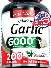 Ajo orgánico - Apoya la salud total del corazón,el colesterol y la inmunidad 200