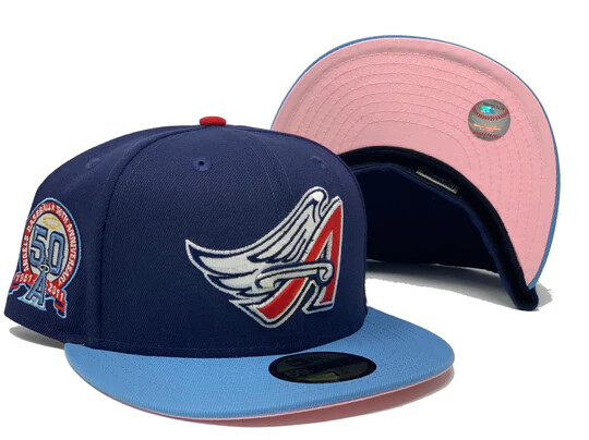 応援グッズ Exclusive NEWERA59fiftyLos Angeles Angel Hat Club Exclusive Anaheim Angels HAT 2-Tone Team UV Colors
