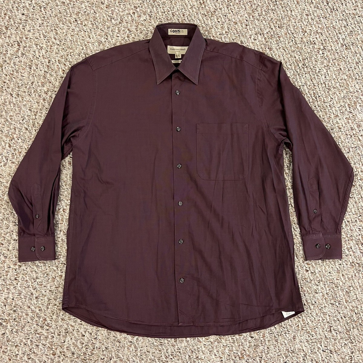 Pronto Uomo Vintage Button Down Mens Firenze Long Sleeve  display picture 1