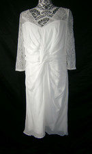 Jasmine Short Wedding  Dress Pearl 12 Floral Lace Cap Sleeves A-Line NWT M180066