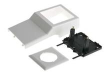 RS Pro PVC 110 x 20mm Cable Trunking Socket Box Skirting Single Socket Euro Stan