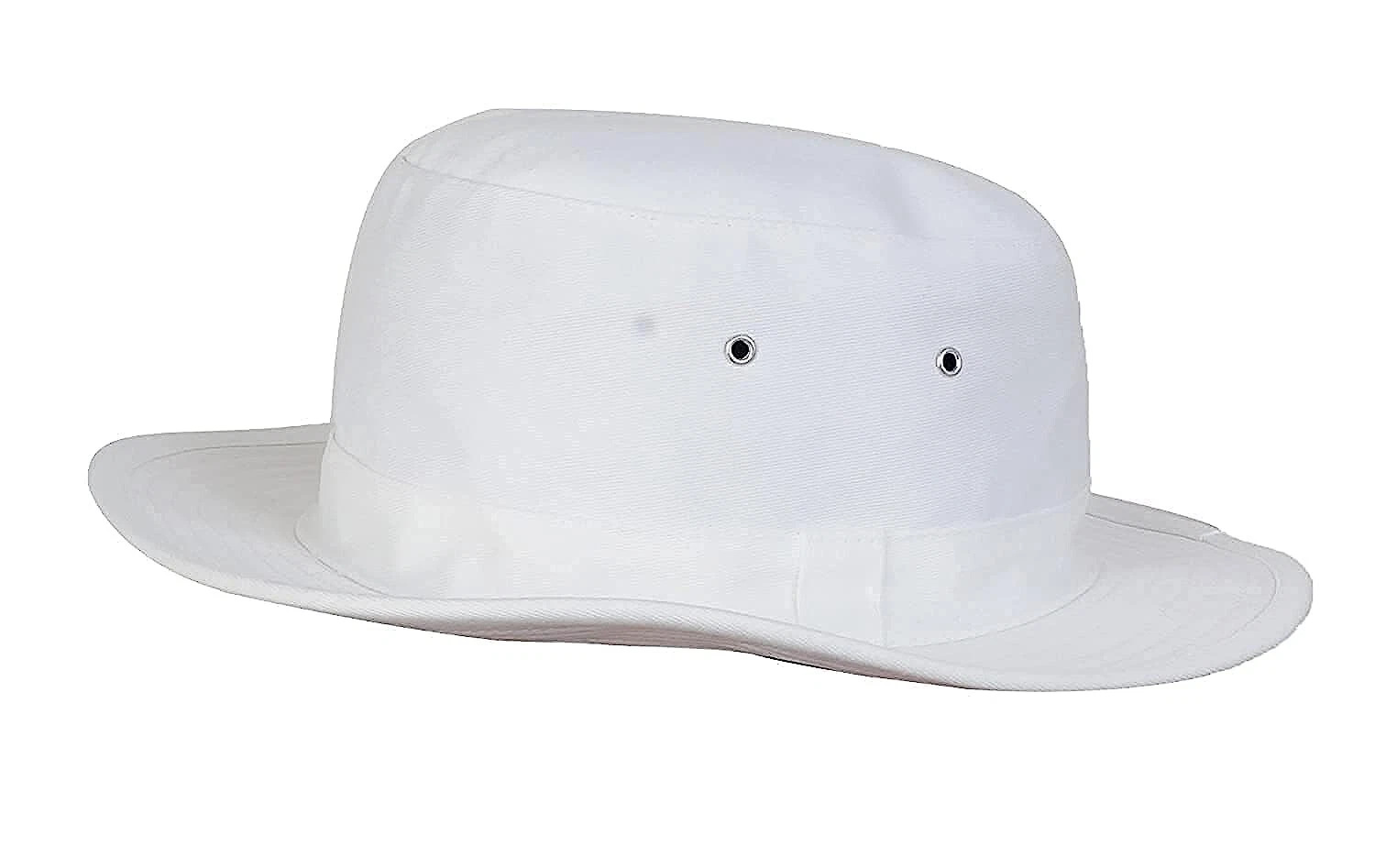Sun Protection Panama Style Cotton Hat for Men & Women White Color Pack of 1