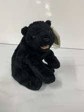 Ty Beanie Babies Cinders The Bear New With Tags and Protector Plush Toy