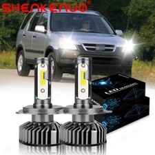LED for Honda CRV 1997-2004 Headlight Kit H4 9003 6000K White Bulbs Hi/Low Beam