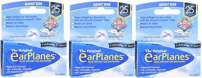 #ad #ad Adult Earplanes Flight Pressure Earplugs 1ct 3 Pack $27.88