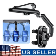 1080° Car Phone Holder Rotatable And Retractable Rearview Mirror Mount Universal