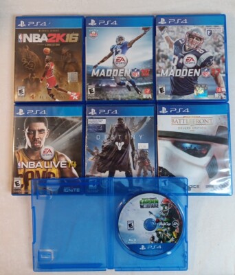 PS4 games lot of 7, NBA 2k16, Madden 16, Star Wars Battlefront Deluxe etc