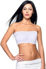 3 Women's Bandeau Bra Padded Strapless Bralette Tube Top Black White Grey 