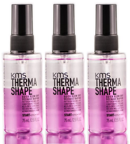 3 Pack KMS Therma Shape Quick Blow Dry 2.5 oz.
