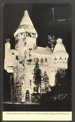1936 Postmarked Postcard Ginger Bread Castle Hamburg New Jersey NJ NBC