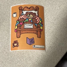 Vtg STICKERS Trend Enterprises Get Well Soon Bear Activity Sticker Rare