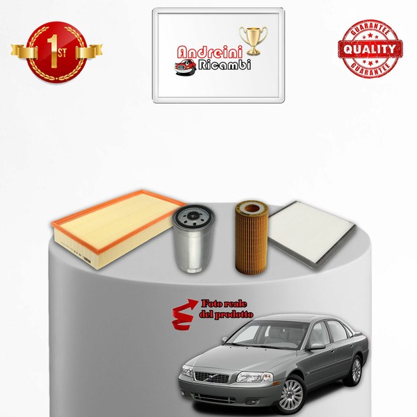 Set Service 4 Filter Volvo S80 2.4 D 96KW 131CV Von 2001-> 2006-image