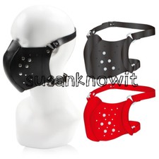 Mask Rivets Leather Motorcycle Face Mask Male Windproof Game Binding Restraint