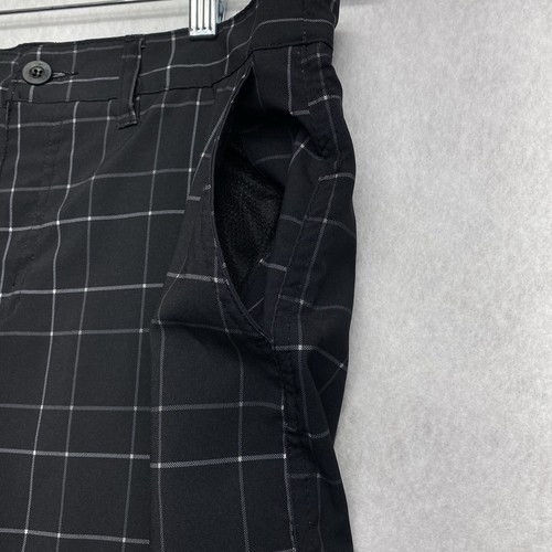 Ocean Pacific Op Flex 4 Way Stretch Men's Golf Shorts Black Plaid Size 30 - Picture 3 of 17