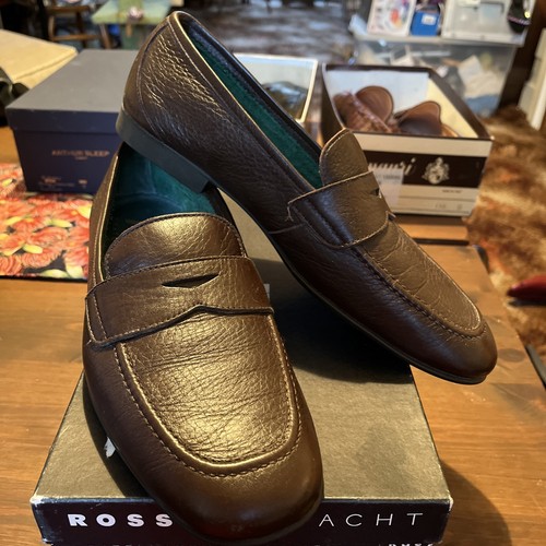 Fratelli Rossetti Yacht Brown Leather Loafers Mens UK 8 Italy Great Condition - Picture 6 of 6