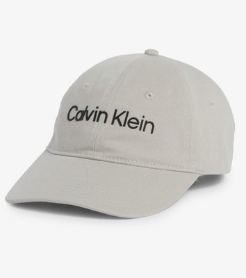 CALVIN KLEIN Rubberized Logo Baseball Cap Hat Mirage Grey CKMC523912C-331 NEW