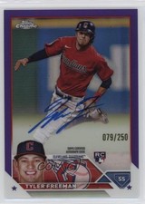 2023 Topps Chrome Rookie Purple Refractor 79/250 Tyler Freeman #RA-TF Auto qf8