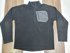 The North Face TNF Mens Size L Black Sweater Pullover 1/4 Zip Front Pocket