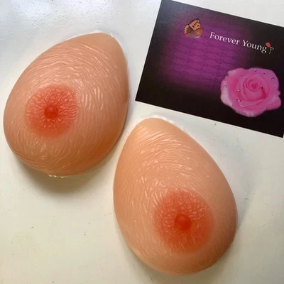 Cup C Silicone Breast Forms Full Pear Shape Realistic Inserts Enhancers TV - Image 1 of 4