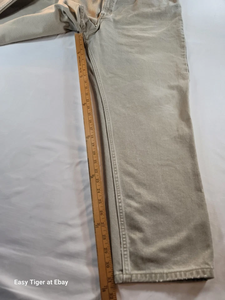 Jeans Arizona Jeans Co de Colección Años 90 Para Hombres 44x32 Ajuste Suelto Marfil TAN Denim 100% Algodón Foto 3 de 4