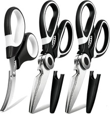 Kitchen Scissors All Purpose 3 Pack - Heavy Duty Stainless Steel Cooking Shears