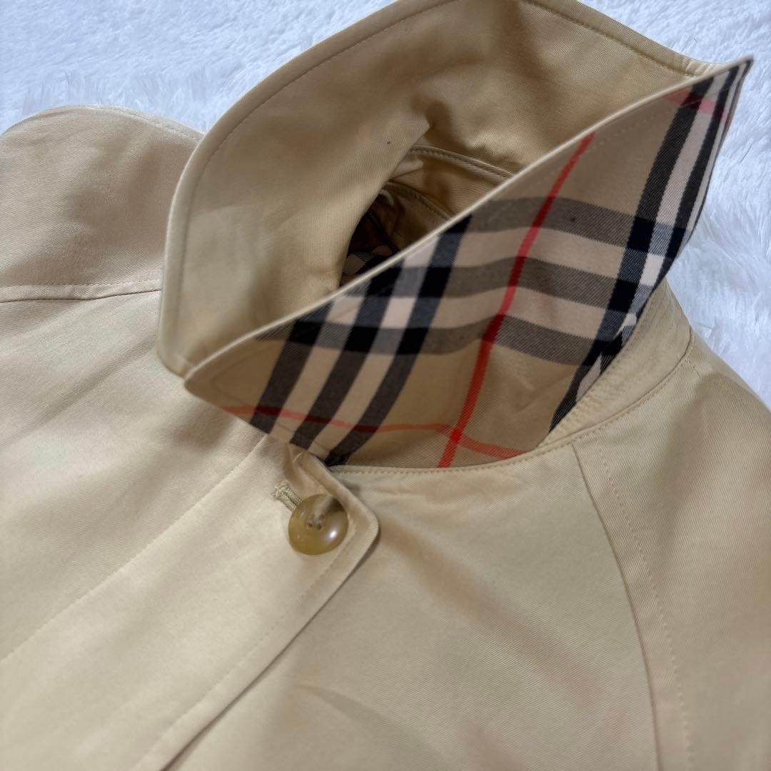 Burberry Trench Coat Beige Cotton With Nova Check Pattern Size M Women thumbnail 2