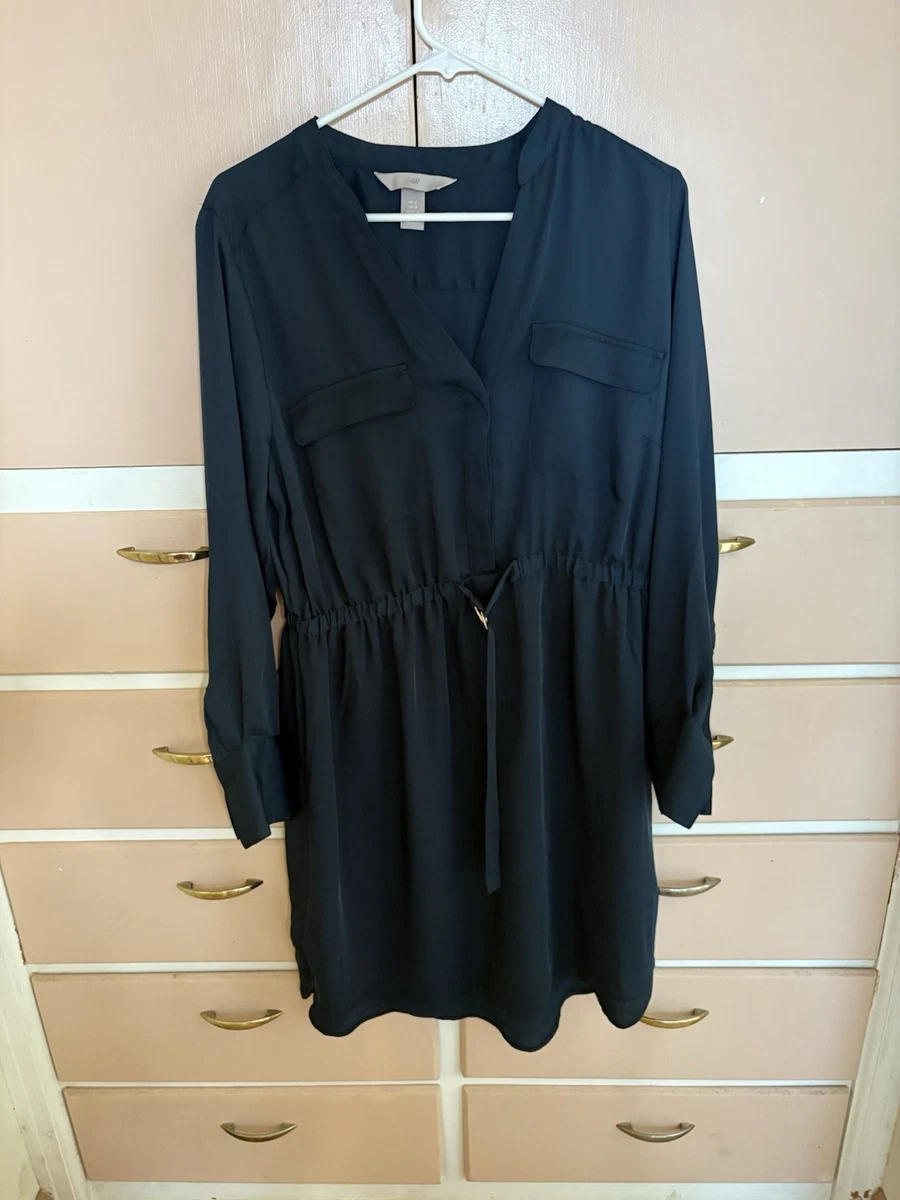 fitted lace wedding dress H&M Zebra Long-sleeve Mini Shirt Dress