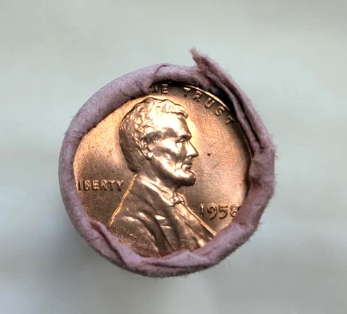 Bank Roll  1958 Gem BU Lincoln Wheat Cents