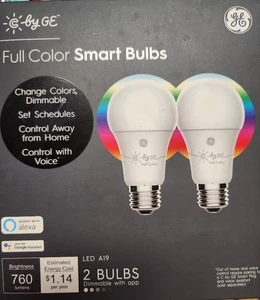 C by GE A19 Bluetooth Smart LED Light Bulb Multicolor