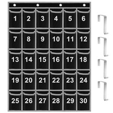Numbered Classroom Sundries Closet Pocket Chart Cell Phones Calculator Holder...