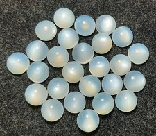 AAA Natural White Moonstone Cabochon Round Shape Loose Gemstone
