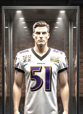 Baltimore Ravens Brendon Ayanbadejo 51 Practice Worn Jersey Authentic NFL 2009