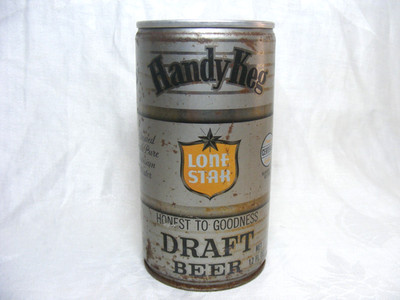 Vintage Steel Beer Can Handy Keg Draft Beer Lone Star Brewing Co. Tx 12oz