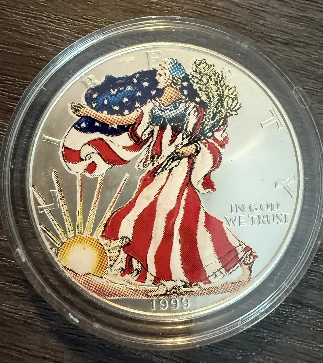 【限定】2021 Colorized American Silver Eagle 2021 Colorized Aurora Borealis Silver American Eagle | Littleton