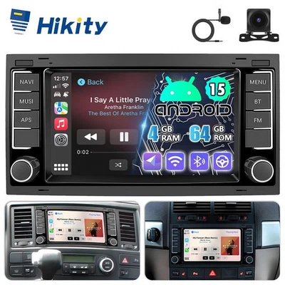 4+64GB CarPlay BT Android 15 GPS Radio Für VW Touareg 7L T5 Multivan Transporter - Bild 1 von 4