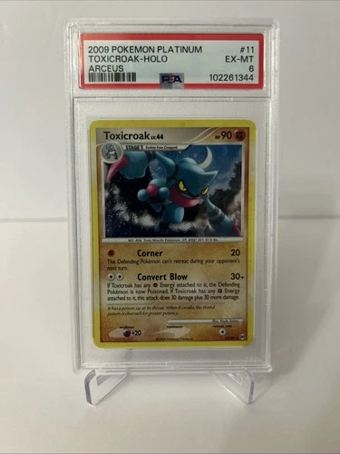 2009 POKEMON PLATINUM ARCEUS #11 TOXICROAK-HOLO PSA 6