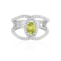 Sphene-Silberring Aus Madagaskar