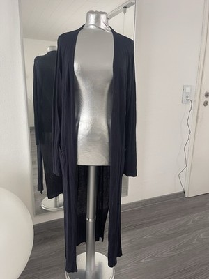 H &M Cardigan dkl. blau Gr. S lang