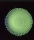 Depression Glass Macbeth Evans Cremation Petalware SAUCER Uranium 22k Gold Trim
