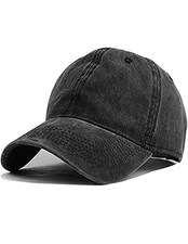 Unisex Vintage Washed Distressed Baseball-Cap Twill Adjustable Dad-Hat