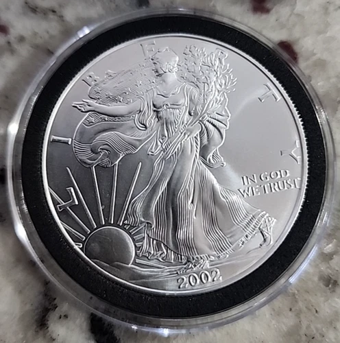 2002 American Silver Eagle Uncirculated 1oz .999 Fine Silver