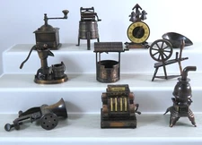 Durham Industries Metal Miniatures Coppertone 1976 Hong Kong Retro Lot Of 10