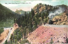 Picturesque View of Rock Creek Loop on C. C. Short Line, Colorado Postcard