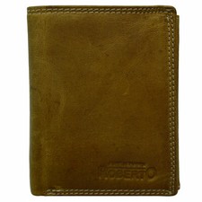 Spirit of Nature Voll Leder Herren Portemonnaie Brieftasche Hochformat (braun)