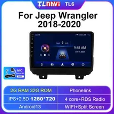 For Jeep Wrangler 4 JL Car Radio Multimedia Video Stereo Player GPS Navigation