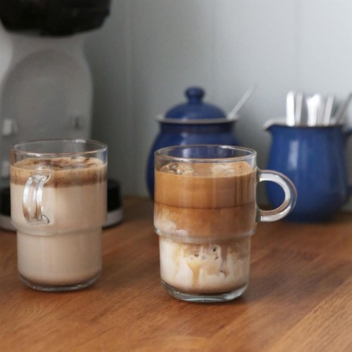 Lav Cosy Clear Glass Coffee Mug Set of 6, Teacups with Handle,11.75 Oz (350 cc) - 第 5/10 張圖片