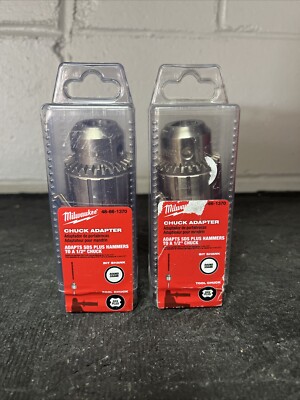 Milwaukee SDS Plus To Drill Chuck Adapter (48-66-1370) Lot Of 2