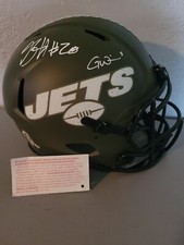 Dual Garrett Wilson Signed NY Jets F/S Authentic Salute Helmet Beckett Fanatics